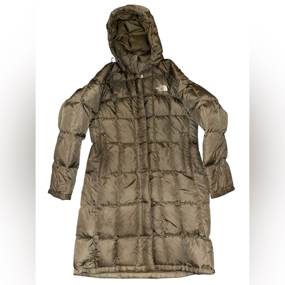The North Face Women’s M 600 Fill Down Long Puffer Coat Metropolis Green Parka